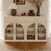 Arune 63" Whitewash Wood Sideboard with Storage & LED Lights