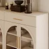 Arune 63" Whitewash Wood Sideboard with Storage & LED Lights