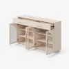 Arune 63" Whitewash Wood Sideboard with Storage & LED Lights