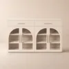 Arune 63" Whitewash Wood Sideboard with Storage & LED Lights