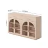 Arune 63" Natural Wood Sideboard with Storage & LED Lights