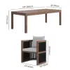 Wevara 11-Piece Outdoor Rope Weave Dining Set with 10 Chairs in Walnut