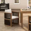 Wevara 11-Piece Outdoor Rope Weave Dining Set with 10 Chairs in Walnut