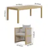 Wevara 7-Piece Outdoor Rope Weave Dining Set with 6 Chairs in Natural