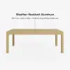 Wevara 7-Piece Outdoor Rope Weave Dining Set with 6 Chairs in Natural