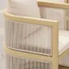 Wevara 7-Piece Outdoor Rope Weave Dining Set with 6 Chairs in Natural