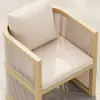 Wevara 7-Piece Outdoor Rope Weave Dining Set with 6 Chairs in Natural