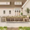 Wevara 11-Piece Outdoor Rope Weave Dining Set with 10 Chairs in Natural