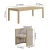 Wevara 11-Piece Outdoor Rope Weave Dining Set with 10 Chairs in Natural