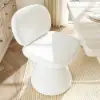Warm White Performance Chenille Swivel Dining Chair, 1 Piece