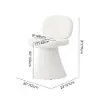 Warm White Performance Chenille Swivel Dining Chair, 1 Piece
