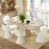Warm White Performance Chenille Swivel Dining Chair, 1 Piece