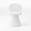 Warm White Performance Chenille Swivel Dining Chair, 1 Piece