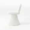 Warm White Performance Chenille Swivel Dining Chair, 1 Piece