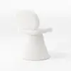 Warm White Performance Chenille Swivel Dining Chair, 1 Piece