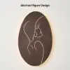 80cm Illuminated Abstract Figure Wall Art with Warm LED Backlight, Textured Wall Decor