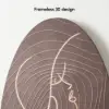 80cm Illuminated Abstract Figure Wall Art with Warm LED Backlight, Textured Wall Decor