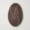 80cm Illuminated Abstract Figure Wall Art with Warm LED Backlight, Textured Wall Decor