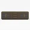 Arune 180 cm Arched Glass Doors Smoked Brown TV Stand with Storage and LED