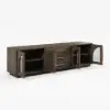 Arune 180 cm Arched Glass Doors Smoked Brown TV Stand with Storage and LED