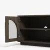 Arune 180 cm Arched Glass Doors Smoked Brown TV Stand with Storage and LED