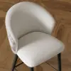 Arcora White Velvet Counter Stool with Upholstered, 1 Piece