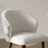 Arcora White Velvet Counter Stool with Upholstered, 1 Piece
