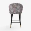 Arcora White Velvet Counter Stool with Upholstered, 1 Piece