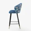 Arcora Blue Velvet Bar Stool with Upholstered, 1 Piece