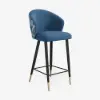 Arcora Blue Velvet Bar Stool with Upholstered, 1 Piece