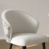Arcora White Velvet Bar Stool with Upholstered, 1 Piece