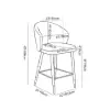 Arcora Green Bar Counter Stool with Upholstered, 1 Piece