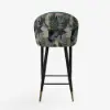 Arcora Green Bar Counter Stool with Upholstered, 1 Piece