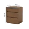 Meloa 24" Wooden 3-Drawer Smart Bedside Table With LED Lighting & Charging Station