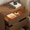 Meloa 24" Wooden 3-Drawer Smart Bedside Table With LED Lighting & Charging Station