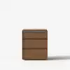 Meloa 24" Wooden 3-Drawer Smart Bedside Table With LED Lighting & Charging Station