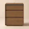 Meloa 24" Wooden 3-Drawer Smart Bedside Table With LED Lighting & Charging Station