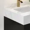 Aro 47" Floating Double Bathroom Vanity with Sink, Sintered Stone Top