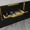 Aro 47" Floating Double Bathroom Vanity with Sink, Sintered Stone Top