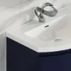 35" Navy Floating Single Bathroom Vanity with Sink, Stone Resin Top Set of 2
