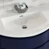 35" Navy Floating Single Bathroom Vanity with Sink, Stone Resin Top Set of 2