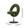 Modern Bouclé Adjustable Vanity Stool with Backrest