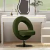 Modern Bouclé Adjustable Vanity Stool with Backrest