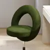 Modern Bouclé Adjustable Vanity Stool with Backrest