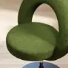 Modern Bouclé Adjustable Vanity Stool with Backrest