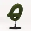 Modern Bouclé Adjustable Vanity Stool with Backrest