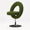 Modern Bouclé Adjustable Vanity Stool with Backrest