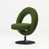 Modern Bouclé Adjustable Vanity Stool with Backrest