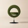 Modern Bouclé Adjustable Vanity Stool with Backrest