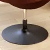 Modern Rust Boucle Adjustable Vanity Stool with Back